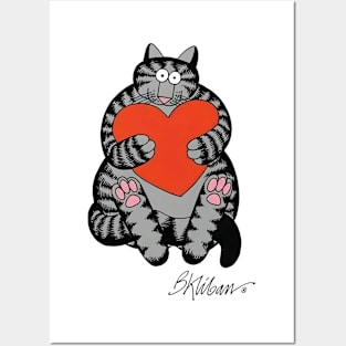 B Kliban Cat  -valentine day Posters and Art